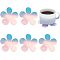 6Pcs Acrylic Mirror Cup Mats, Coaster, Flower, Tomato, 100x2.5mm