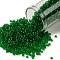 TOHO Round Seed Beads, Japanese Seed Beads, (7BF) Transparent Frost Grass Green, 11/0, 2.2mm, Hole: 0.8mm, about 1110pcs/10g