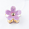 Flower Shape PVC Claw Hair Clips, with Metal Clips, Hair Accessories for Women & Girls, Medium Orchid, 68x68x35mm