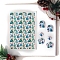 Christmas Theme Ceramics Clay Water Transfer Paper, Underglaze Transfer Decals, for DIY Earrings Pendants Hair Clip, Christmas Tree, 138x95mm