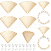 BENECREAT 10Pcs Brass Stud Earrings KK-BC0011-54-1