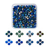 Craftdady 240Pcs 8 Colors Dyed Natural Sesame Jasper/Kiwi Jasper Rondelle Beads G-CD0001-11-1