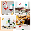 BENECREAT 24Pcs 2 Style 12 Colors Felt Wine Glass Charms AJEW-BC0003-68-7