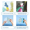 16 Sheets 4 Styles Waterproof PVC Colored Laser Stained Window Film Adhesive Static Stickers DIY-WH0314-062-3