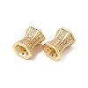 Brass Micro Pave Cubic Zirconia Beads KK-M233-49G-3