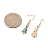 Christmas Tree Alloy Rhinestone Dangle Earrings EJEW-JE05828-01-3