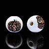 Autumn Theme Printed Natural Wood Beads WOOD-S057-079-3