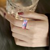 Resin Simple Plain Band Finger Ring with Clouds Pattern for Women JR850A-4