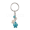 Turtle & Starfish Synthetic Turquoise Pendant Keychains KEYC-JKC00628-01-1