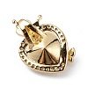 Real 18K Gold Plated Rack Plating Brass Micro Pave Clear Cubic Zirconia Pendants KK-C015-27G-03-3