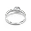 Anti-Tarnish Adjustable Rhodium Plated 925 Sterling Silver Finger Ring Components STER-L055-019P-3