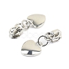 Alloy Zipper Head with Heart Charms PW-WG64625-02-1