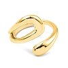 Rack Plating Brass Hollow Teardrop Open Cuff Rings X-RJEW-D009-01G-2