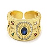 Fashion Brass Micro Pave Colorful Cubic Zirconia Cuff Rings RJEW-L113-010G-2