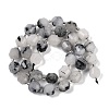 Natural Black Rutilated Quartz Beads Strands G-O201B-136G-4