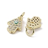 Real 18K Gold Plated Brass Micro Pave Cubic Zirconia Pendants KK-L209-065G-03-2