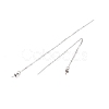 Anti-Tarnish Rhodium Plated 925 Sterling Silver Stud Earring Findings STER-N016-07K-2