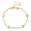 Brass Sun & Bar Link Chain Bracelets for Women BJEW-G672-03G-1