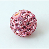 Polymer Clay Rhinestone Beads RB-H284-6MM-Half-223-1