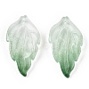 Baking Painted Transparent Glass Petal Beads DGLA-N004-07-2