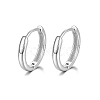 Anti-Tarnish Rhodium Plated 925 Sterling Silver Huggie Hoop Earrings PN7654-4-1