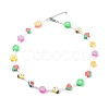 Beaded Necklaces & 304 Stainless Steel Satellite Chain Necklace Sets NJEW-JN03459-8
