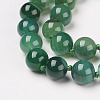 Natural Dyed Agate Beads Necklaces NJEW-F139-8mm-17-2