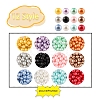 480Pcs 12 Colors Baking Painted Pearlized Glass Pearl Round Beads HY-YW0001-04-2