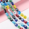 Handmade Evil Eye Lampwork Beads Strands LAMP-F024-02A-2