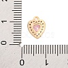 Brass Micro Pave Cubic Zirconia Charms KK-Z066-05G-01-3