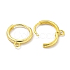 Brass Hoop Earrings EJEW-L211-012A-G-2