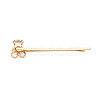 Brass Micro Pave Clear Cubic Zirconia Hair Bobby Pin Findings KK-S356-649-NF-2