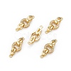 Brass Micro Pave Cubic Zirconia Fold Over Clasps X-KK-P164-12G-1