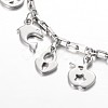 Stainless Steel Charm Bracelets BJEW-JB01927-2