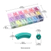 72Pcs 18 Colors Opaque Acrylic Beads MACR-FS0001-49-5
