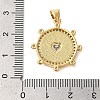 Brass Micro Pave Cubic Zirconia Pendants KK-K385-131G-3