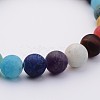 Natural Flower Amazonite & Gemstone Beads Stretch Bracelets X-BJEW-JB02509-04-2