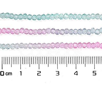 Transparent Painted Glass Beads Strands X-DGLA-A034-T1mm-A10-1