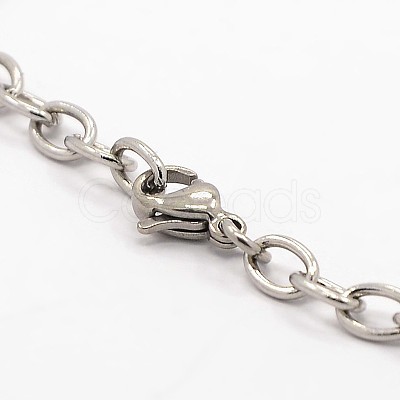 Tarnish Resistant 304 Stainless Steel Cable Chains Bracelets BJEW-E034-22P-1