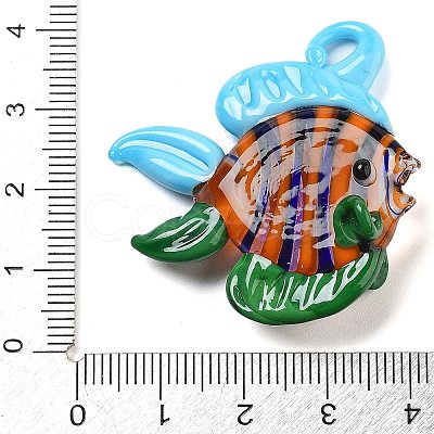 Handmade Lampwork Pendants LAMP-A004-02F-1