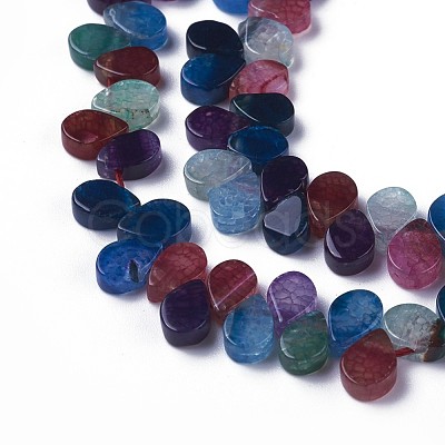 Dyed Natural Agate Beads Strands G-F595-A16-1