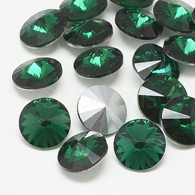 Pointed Back Glass Rhinestone Cabochons RGLA-T086-14mm-15-1