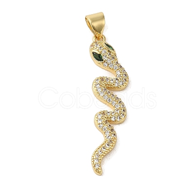 Brass Micro Pave Cubic Zirconia Pendant KK-R162-034E-G-1