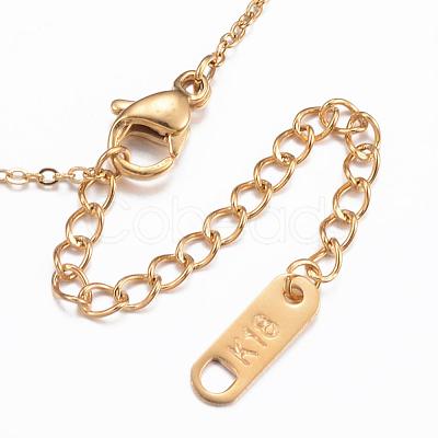 304 Stainless Steel Pendant Necklaces NJEW-H459-15G-1