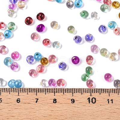 6/0 Baking Paint Transparent Glass Seed Beads SEED-N006-06-1