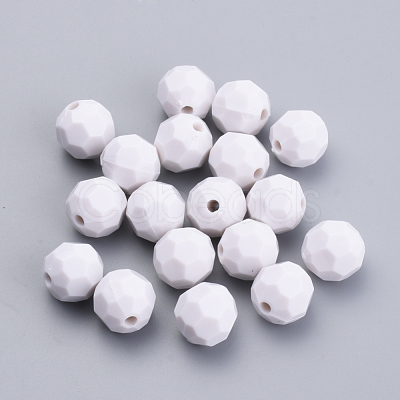 Opaque Acrylic Beads SACR-S300-05F-01-1