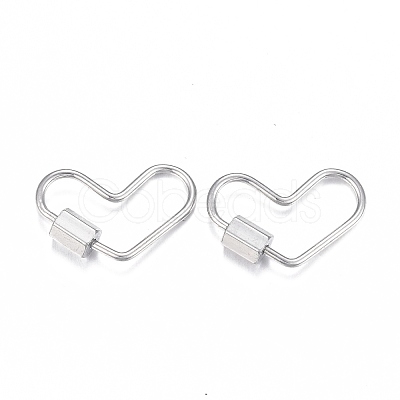 Tarnish Resistant 304 Stainless Steel Screw Carabiner Lock Charms STAS-H103-02P-1