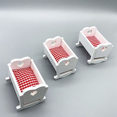 Mini Wood Rocking Baby Doll Cradle Bed MIMO-PW0001-020-1