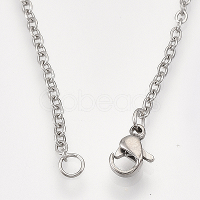 Non-Tarnish 201 Stainless Steel Pendant Necklaces NJEW-T009-JN109-1-40-1