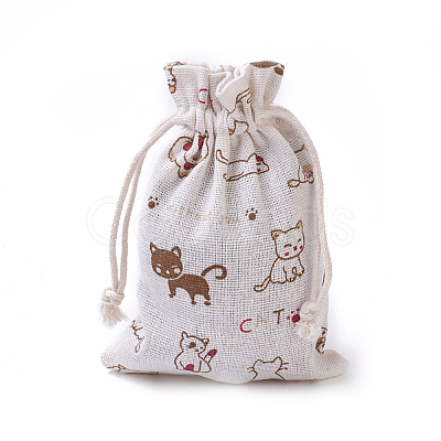 Burlap Kitten Packing Pouches ABAG-I001-10x14-03-1